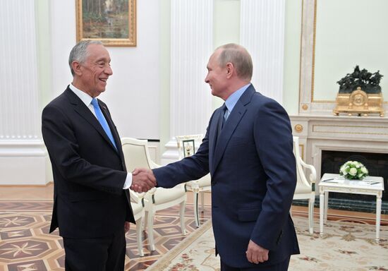 President Vladimir Putin meets with President of Portugal Marcelo Rebelo de Sousa
