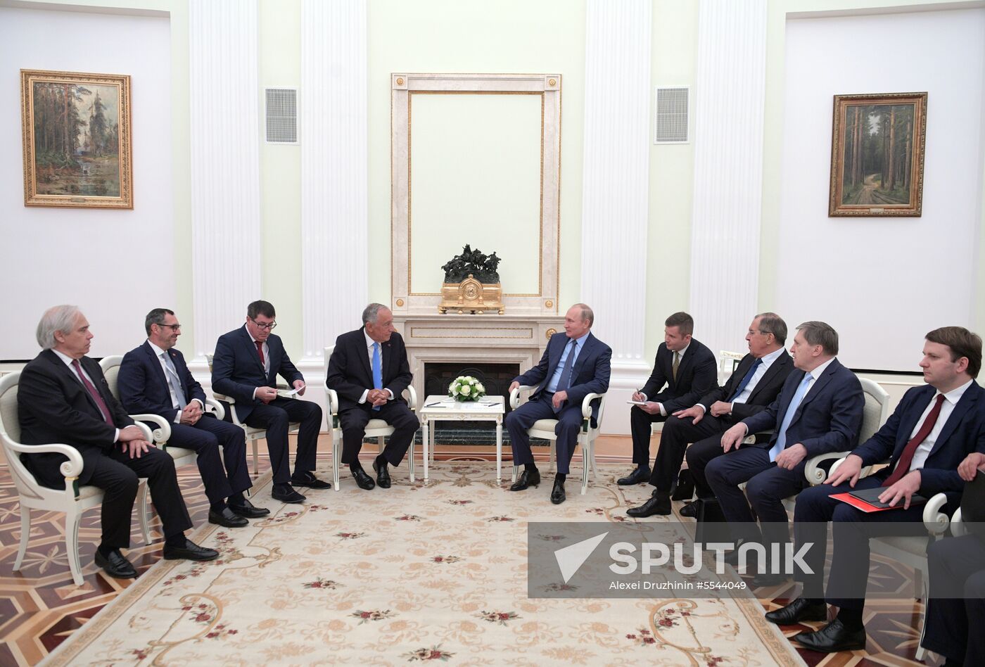 President Vladimir Putin meets with President of Portugal Marcelo Rebelo de Sousa