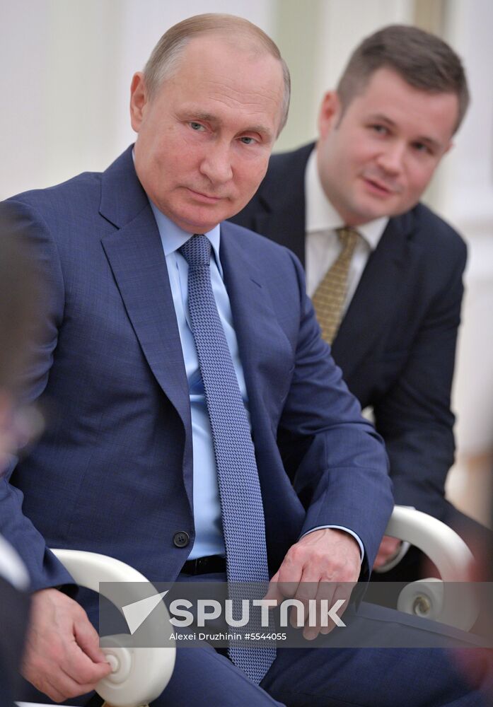 President Vladimir Putin meets with President of Portugal Marcelo Rebelo de Sousa