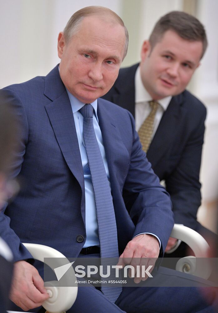 President Vladimir Putin meets with President of Portugal Marcelo Rebelo de Sousa