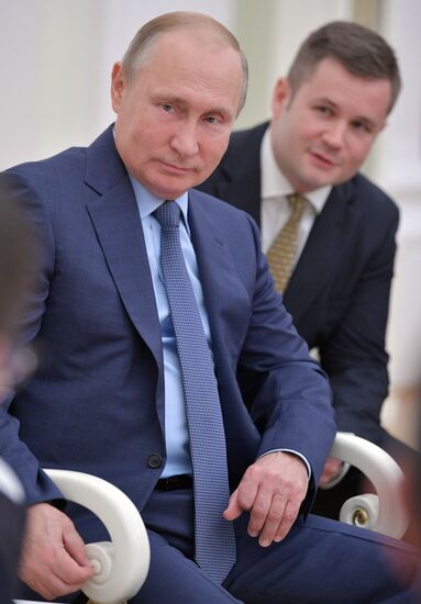 President Vladimir Putin meets with President of Portugal Marcelo Rebelo de Sousa