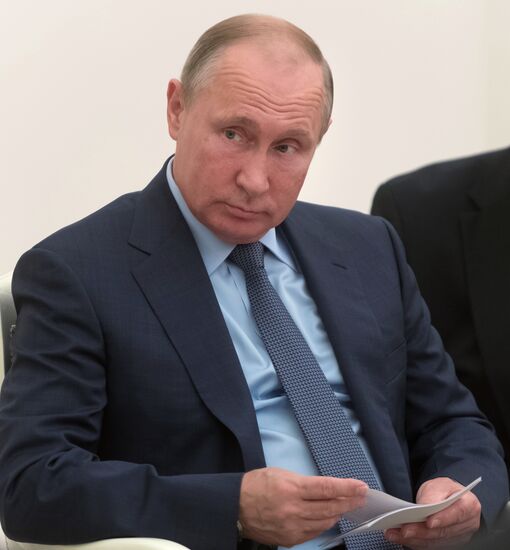 President Vladimir Putin meets with President of Portugal Marcelo Rebelo de Sousa