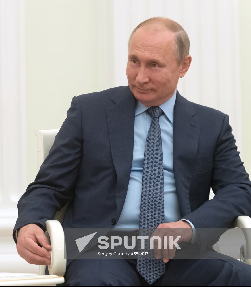 President Vladimir Putin meets with President of Portugal Marcelo Rebelo de Sousa