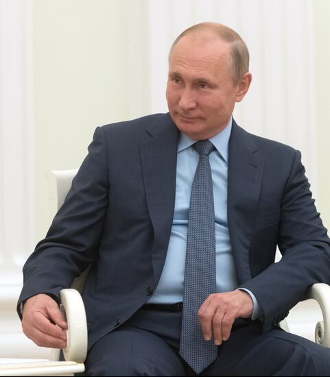 President Vladimir Putin meets with President of Portugal Marcelo Rebelo de Sousa