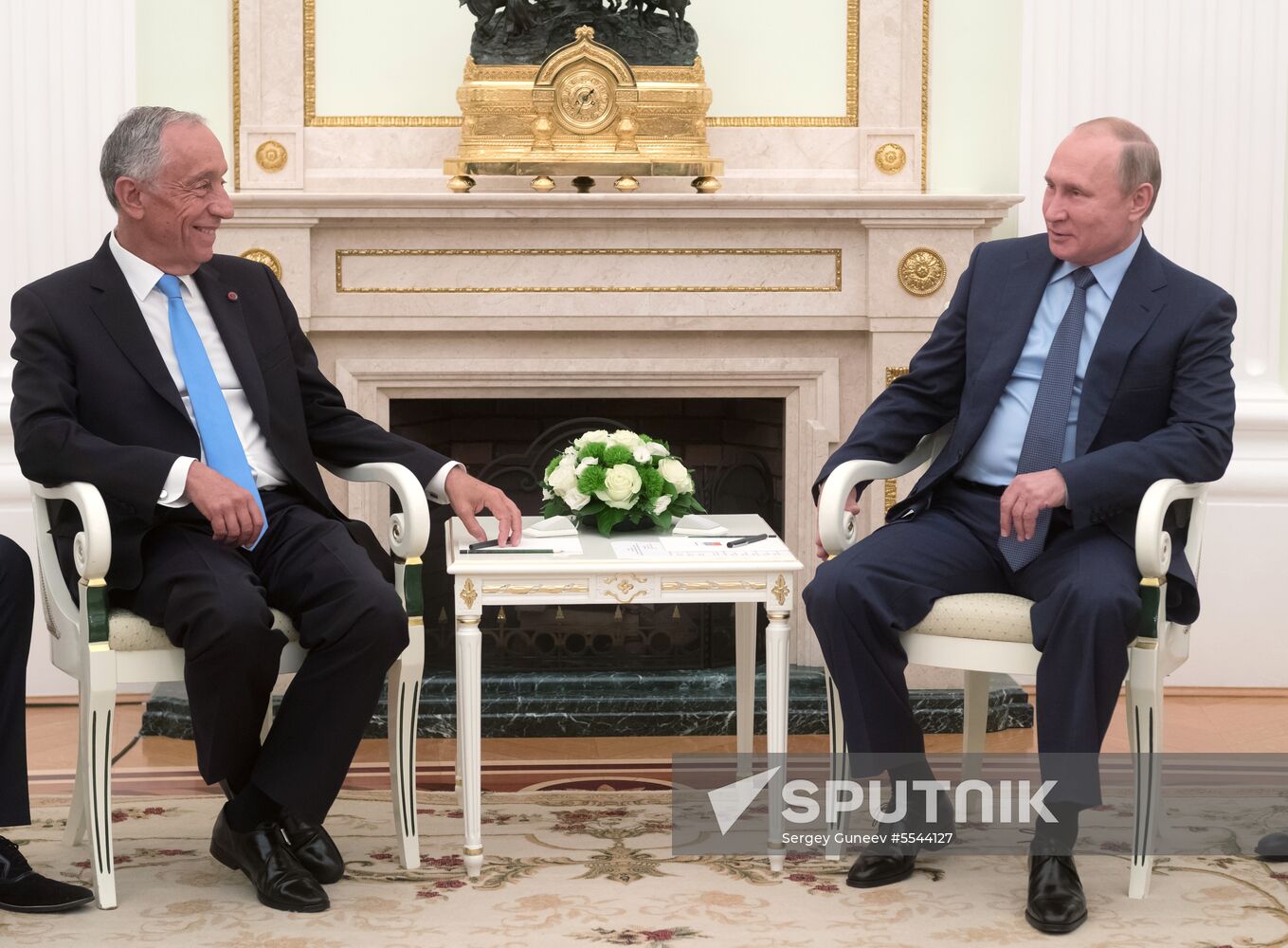 President Vladimir Putin meets with President of Portugal Marcelo Rebelo de Sousa