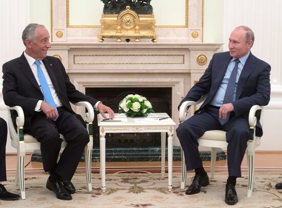 President Vladimir Putin meets with President of Portugal Marcelo Rebelo de Sousa