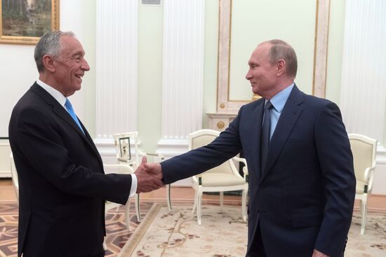 President Vladimir Putin meets with President of Portugal Marcelo Rebelo de Sousa