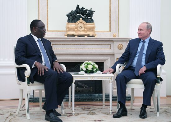 President Vladimir Putin meets with President of Senegal Macky Sall
