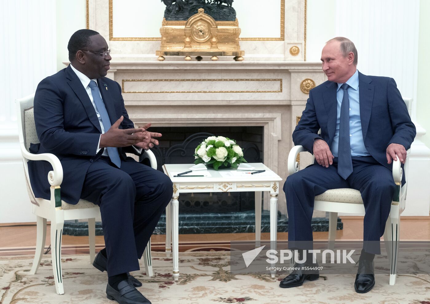 President Vladimir Putin meets with President of Senegal Macky Sall