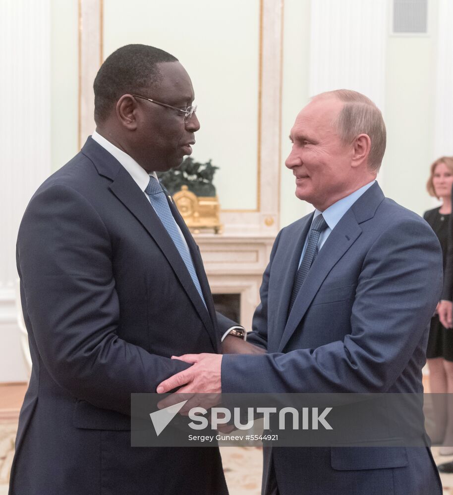 President Vladimir Putin meets with President of Senegal Macky Sall
