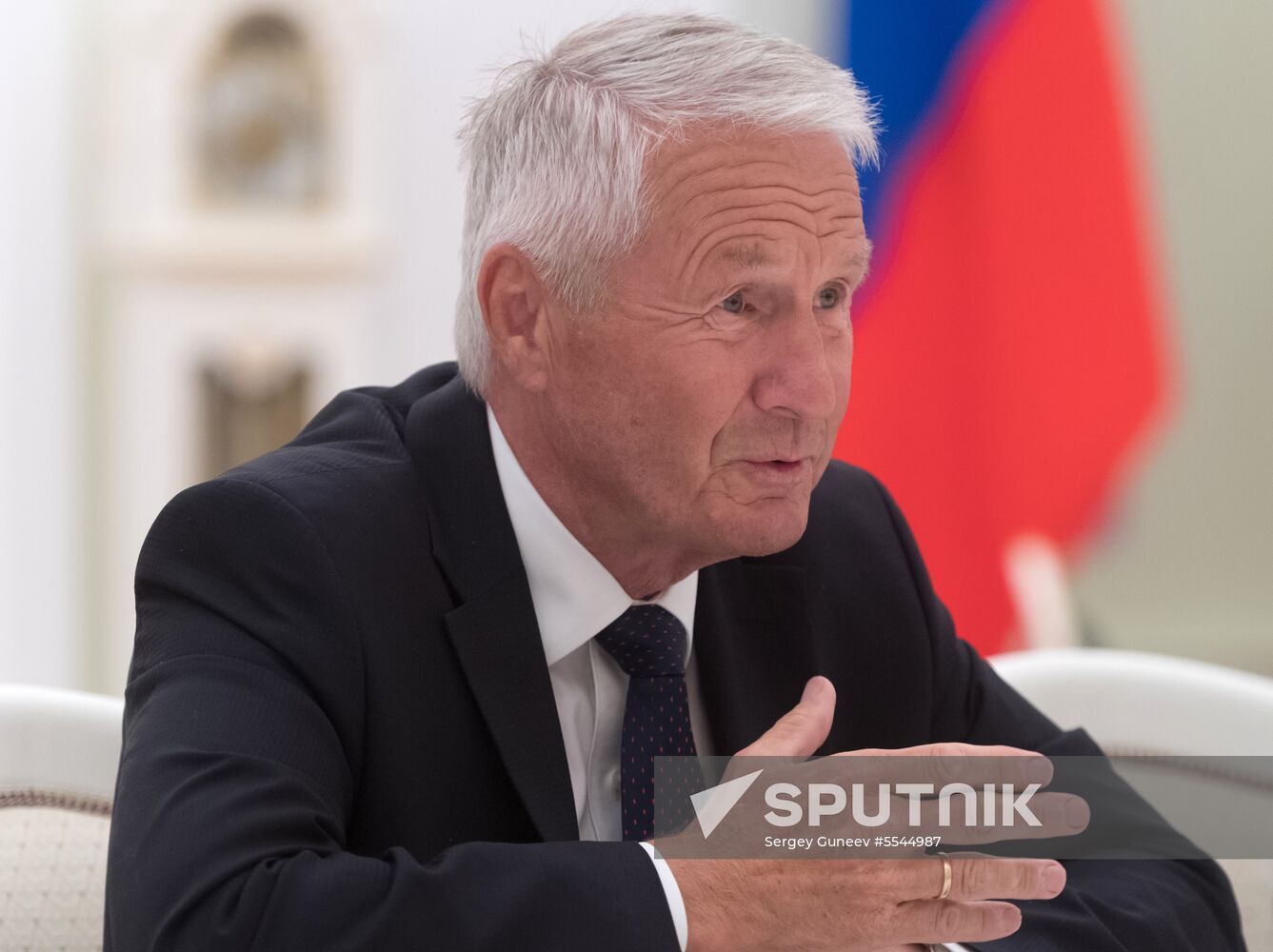 President Vladimir Putin meets with Secretary General of Council of Europe Thorbjorn Jagland