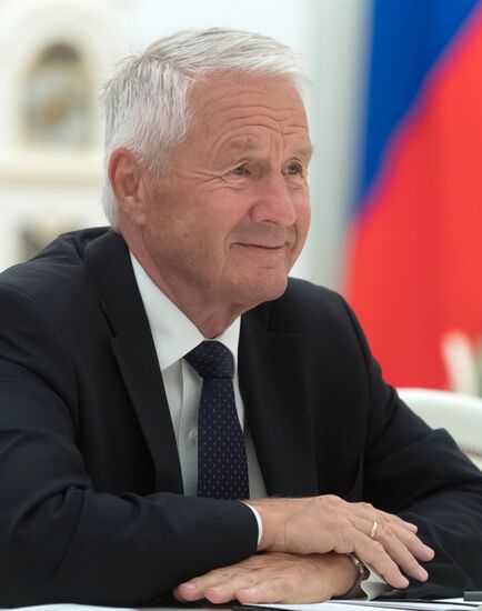 President Vladimir Putin meets with Secretary General of Council of Europe Thorbjorn Jagland