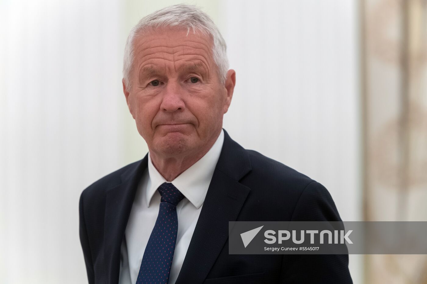 President Vladimir Putin meets with Secretary General of Council of Europe Thorbjorn Jagland