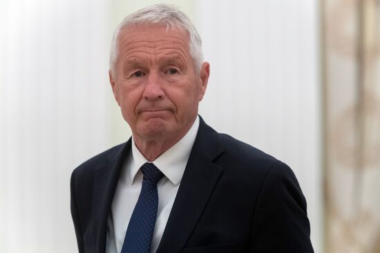 President Vladimir Putin meets with Secretary General of Council of Europe Thorbjorn Jagland