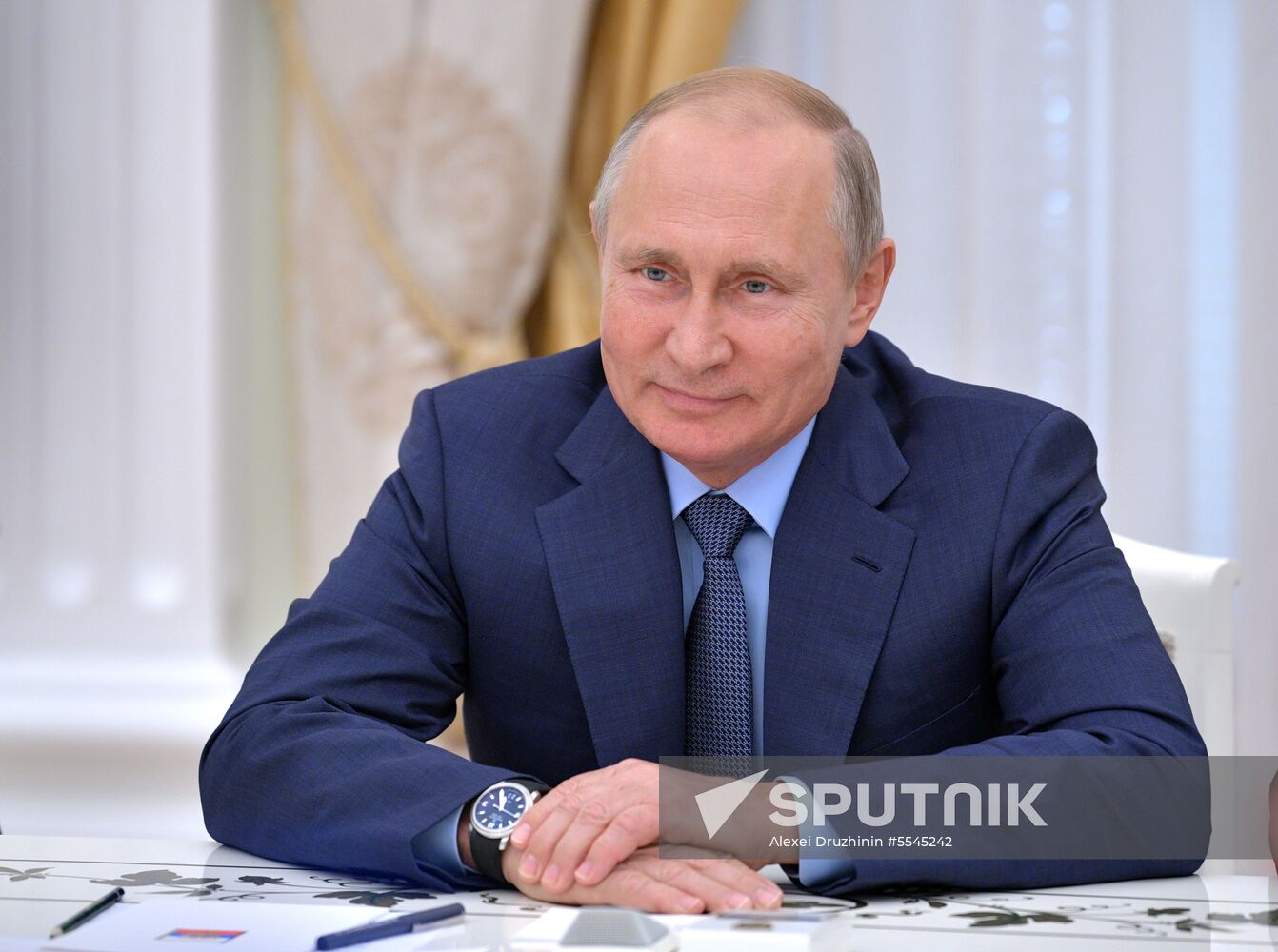 President Vladimir Putin meets with Secretary General of Council of Europe Thorbjorn Jagland