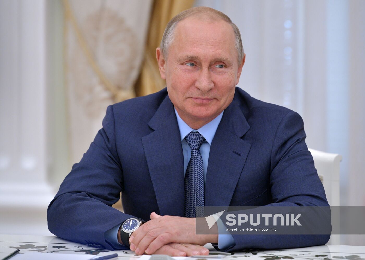 President Vladimir Putin meets with Secretary General of Council of Europe Thorbjorn Jagland