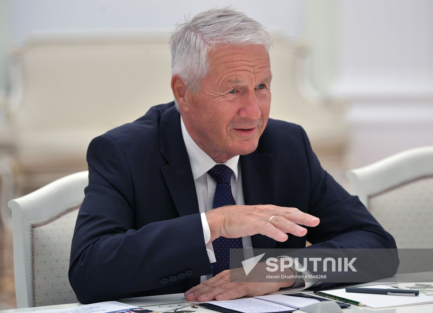 President Vladimir Putin meets with Secretary General of Council of Europe Thorbjorn Jagland