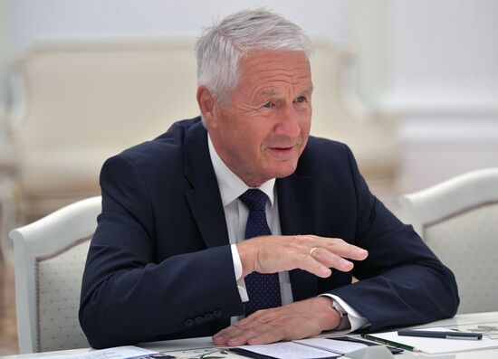 President Vladimir Putin meets with Secretary General of Council of Europe Thorbjorn Jagland