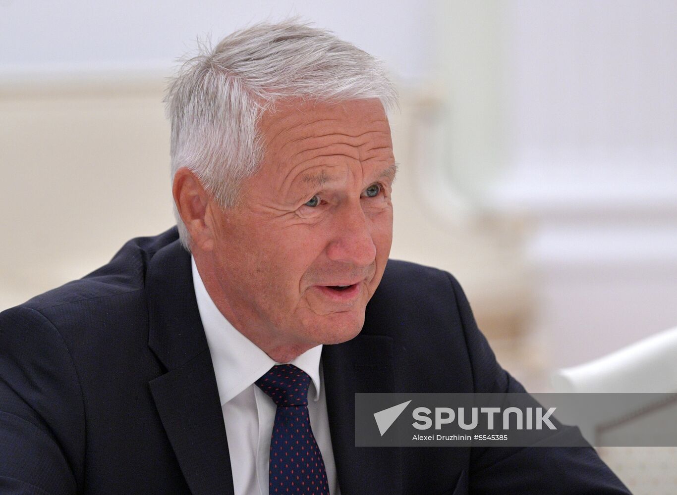 President Vladimir Putin meets with Secretary General of Council of Europe Thorbjorn Jagland