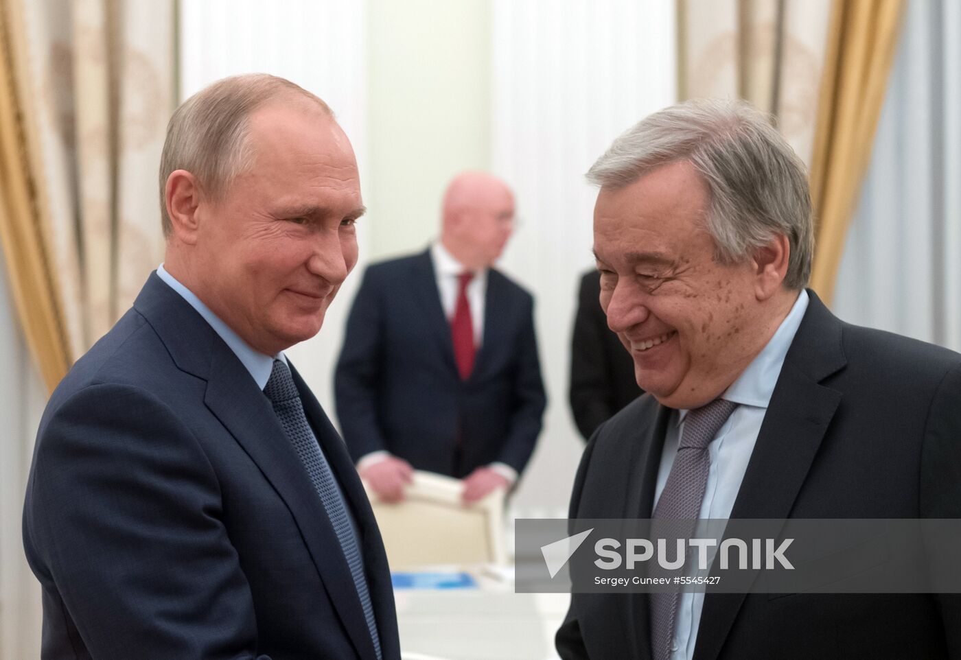 President Vladimir Putin meets with UN Secretary-General Antonio Guterres