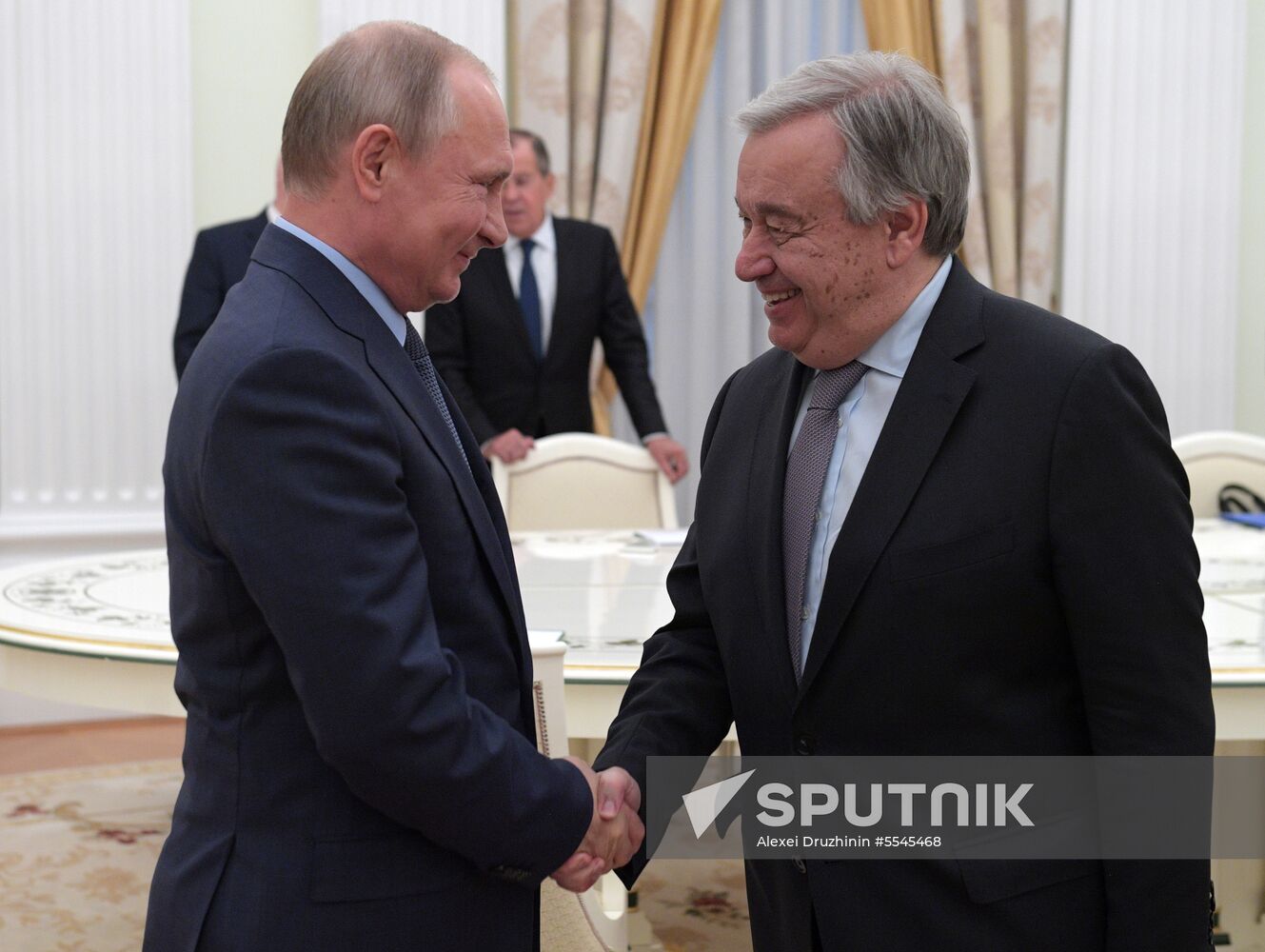 President Vladimir Putin meets with UN Secretary-General Antonio Guterres