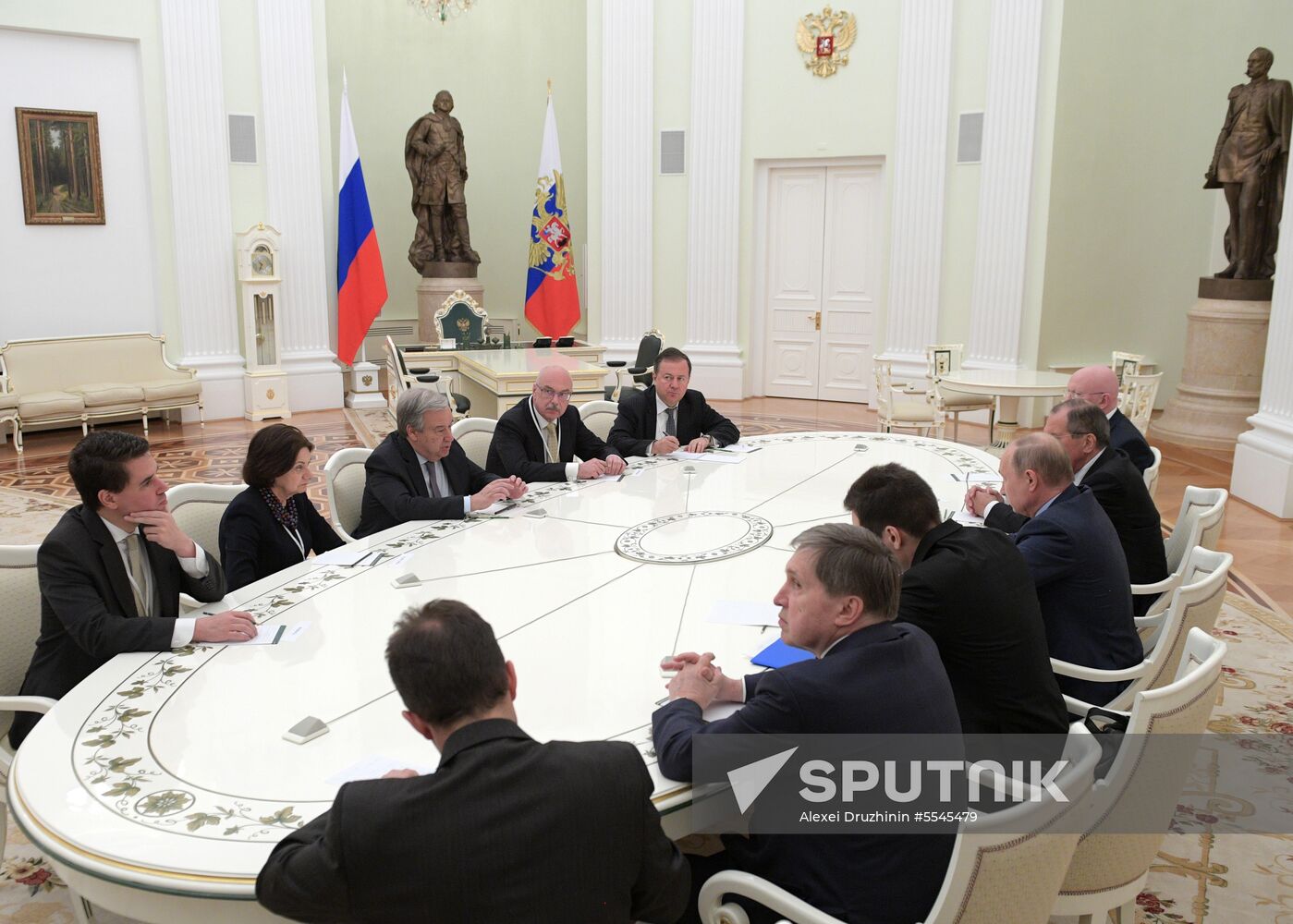President Vladimir Putin meets with UN Secretary-General Antonio Guterres