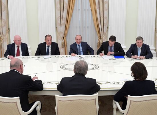 President Vladimir Putin meets with UN Secretary-General Antonio Guterres