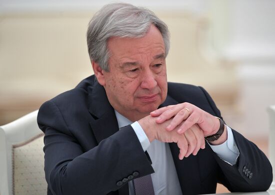 President Vladimir Putin meets with UN Secretary-General Antonio Guterres