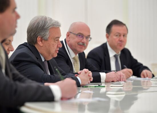 President Vladimir Putin meets with UN Secretary-General Antonio Guterres