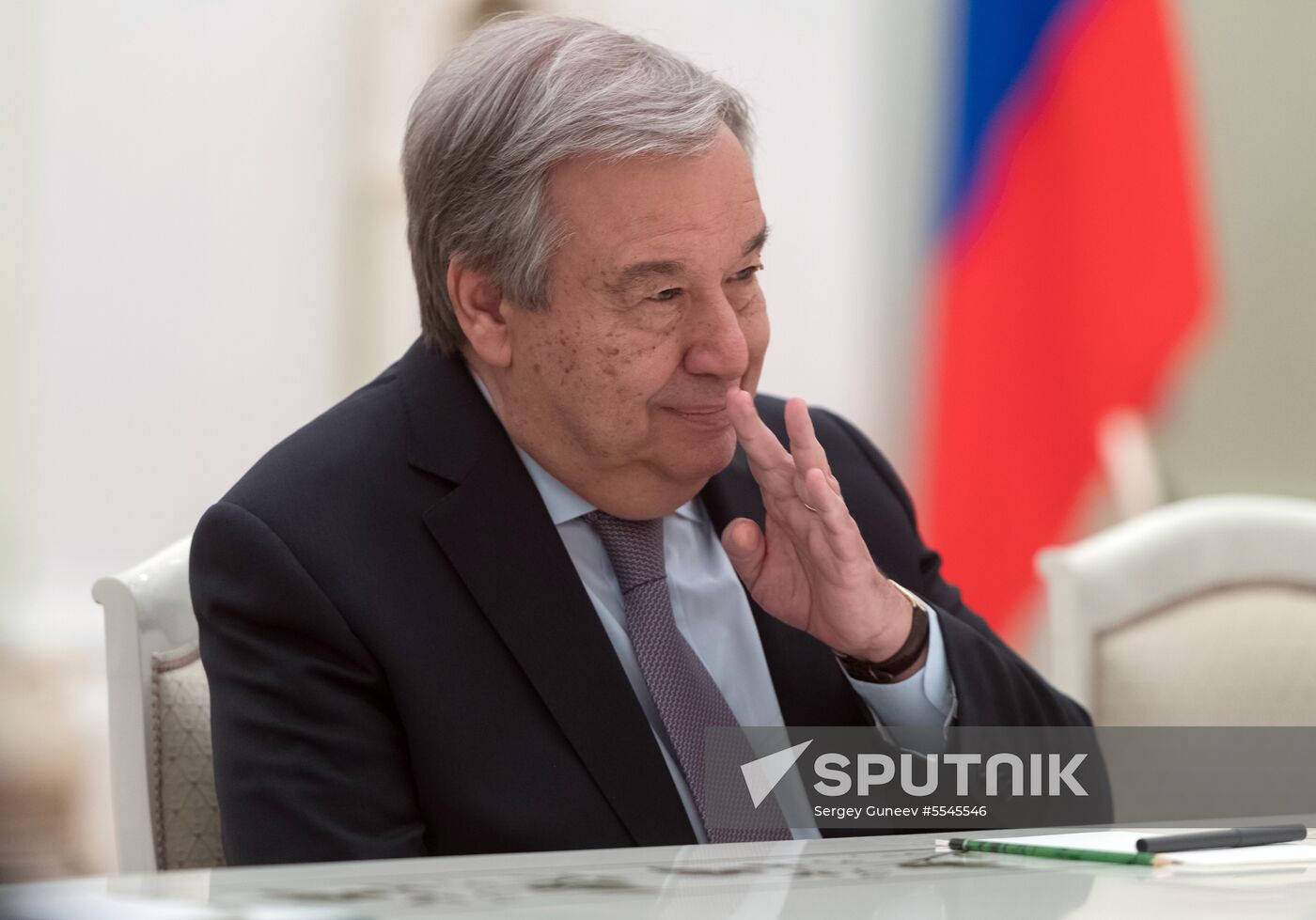 President Vladimir Putin meets with UN Secretary-General Antonio Guterres