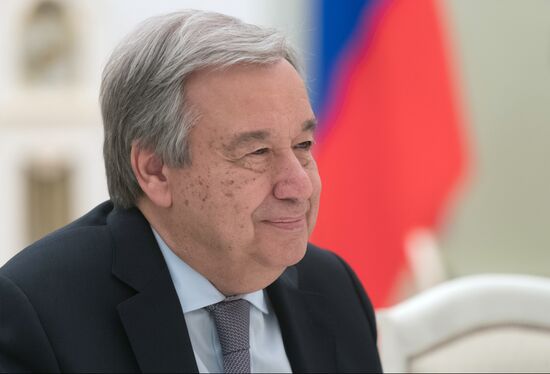 President Vladimir Putin meets with UN Secretary-General Antonio Guterres