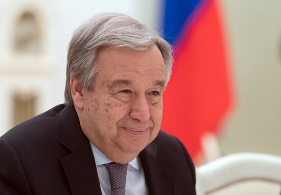 President Vladimir Putin meets with UN Secretary-General Antonio Guterres