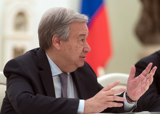 President Vladimir Putin meets with UN Secretary-General Antonio Guterres