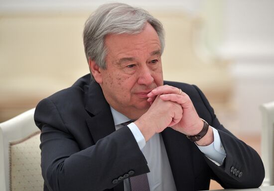 President Vladimir Putin meets with UN Secretary-General Antonio Guterres