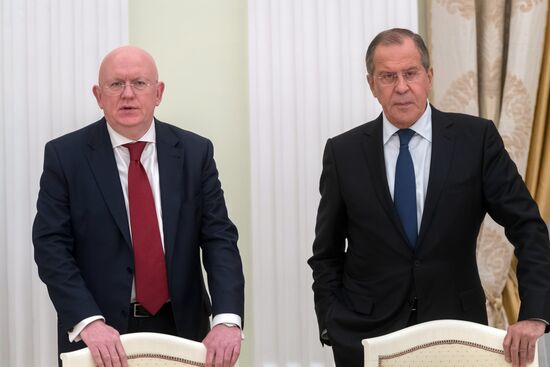 President Vladimir Putin meets with UN Secretary-General Antonio Guterres