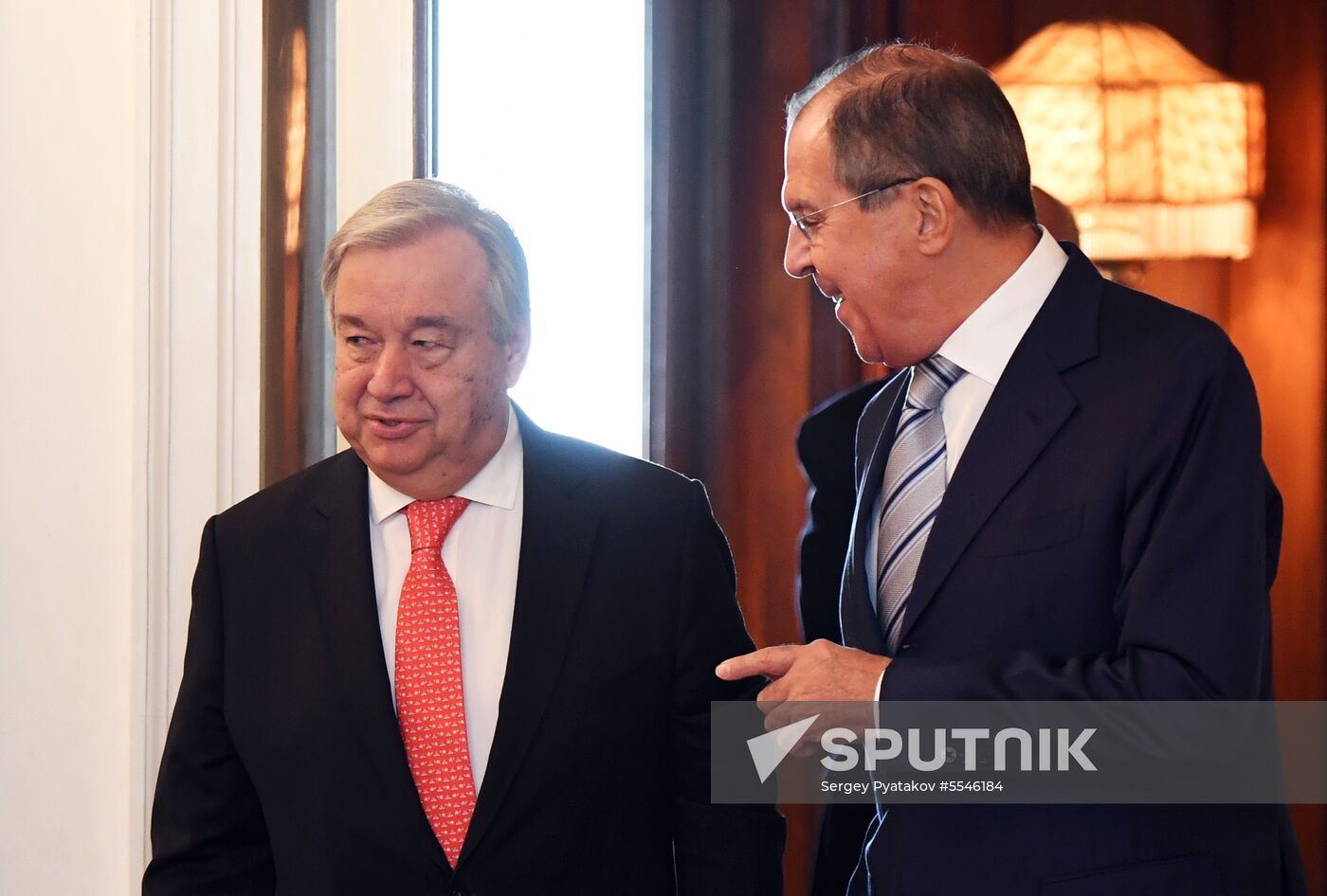 Russian Foreign Minister Sergei Lavrov meets with UN Secretary-General Antonio Guterres