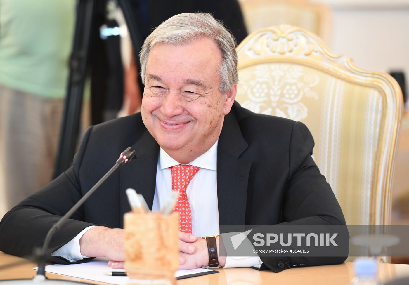 Russian Foreign Minister Sergei Lavrov meets with UN Secretary-General Antonio Guterres