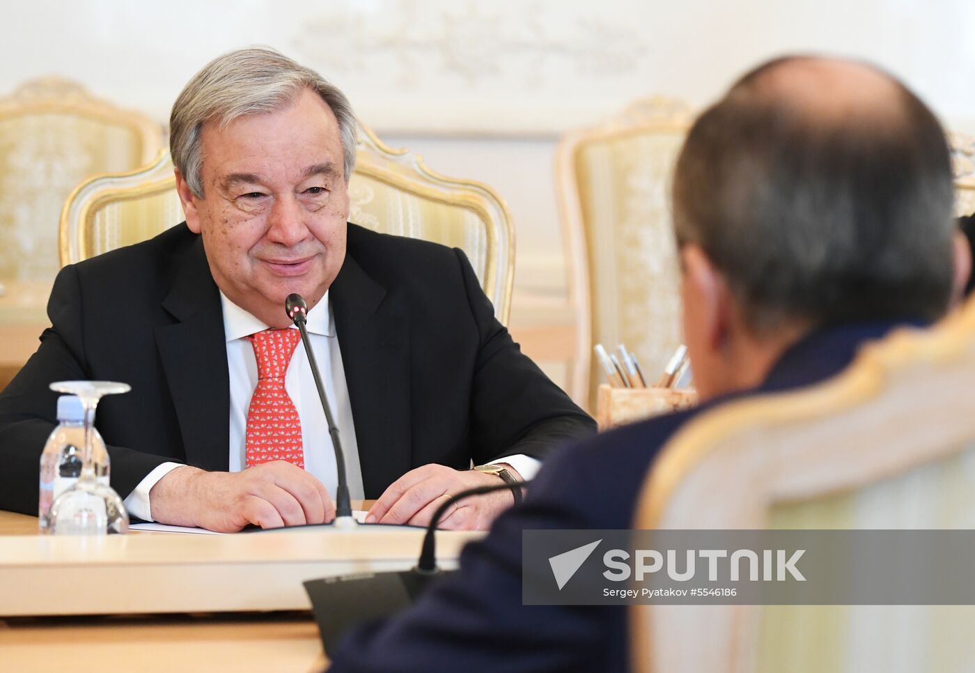Russian Foreign Minister Sergei Lavrov meets with UN Secretary-General Antonio Guterres