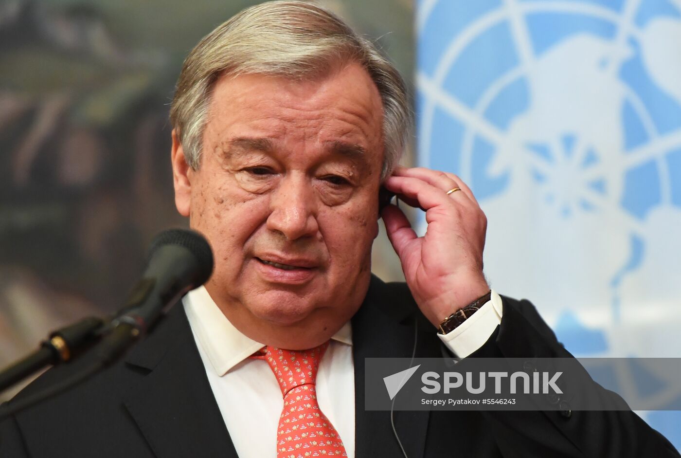 Russian Foreign Minister Sergei Lavrov meets with UN Secretary-General Antonio Guterres