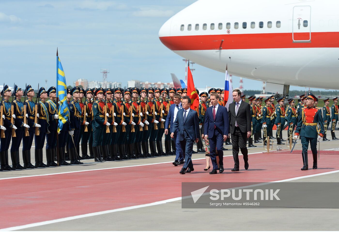 President of South Korea Moon Jae-in arrives in Moscow