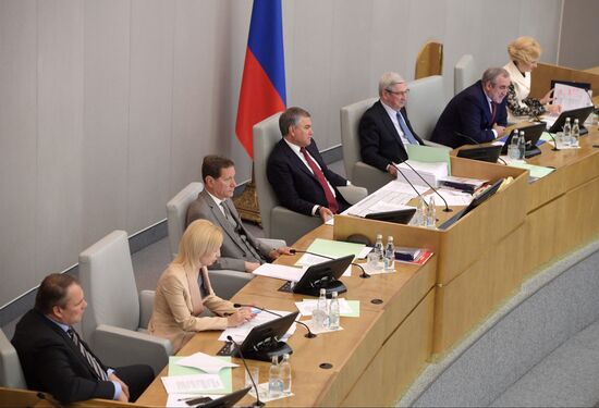 State Duma plenary meeting