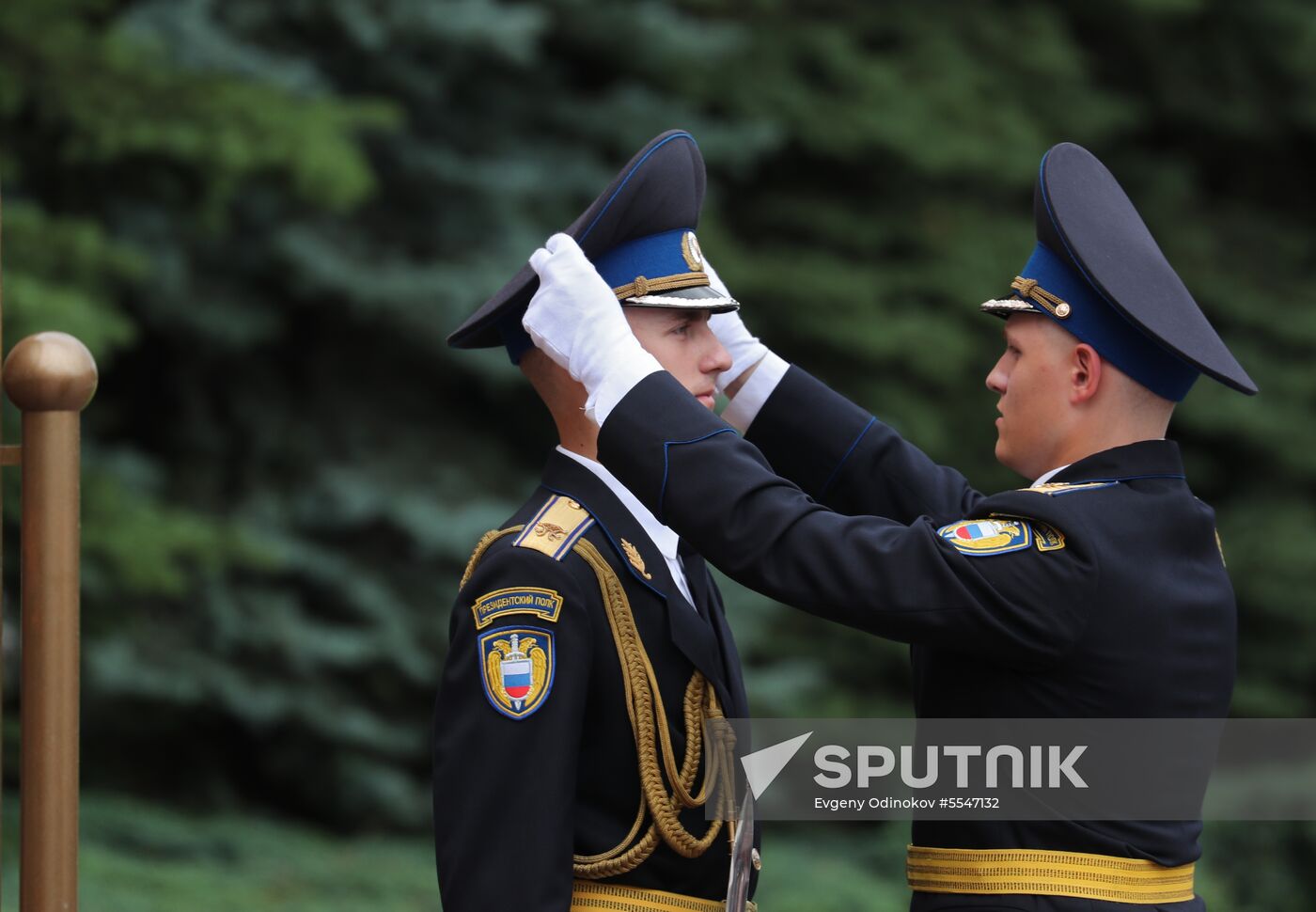 President of South Korea Moon Jae-in lays flowers at Tomb of the Unknown Soldier