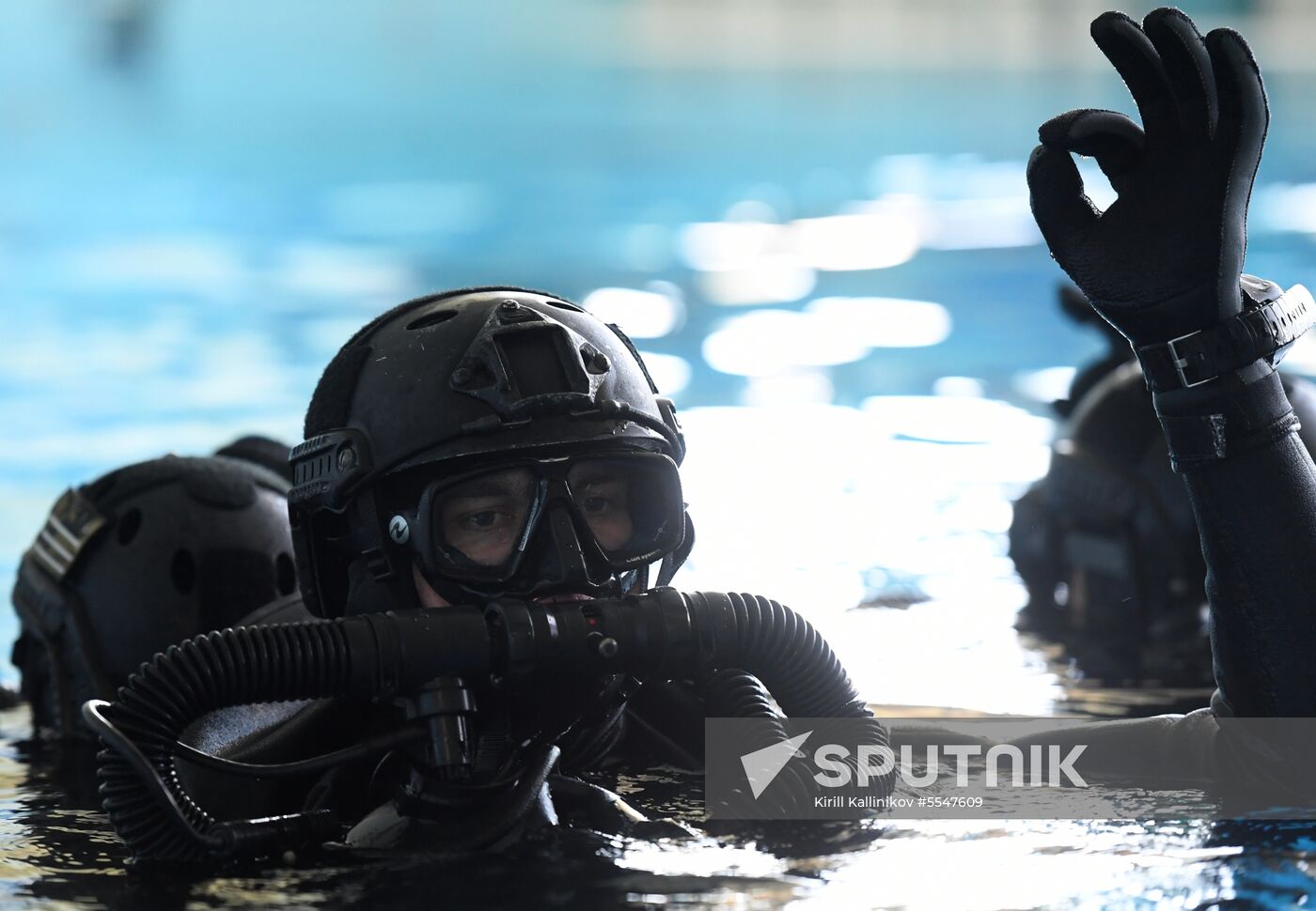 Combat swimmers train at Federal Security Service Special Task Force Center
