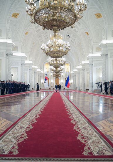 Russian President Vladimir Putin meets with President of Republic of Korea Moon Jae-in