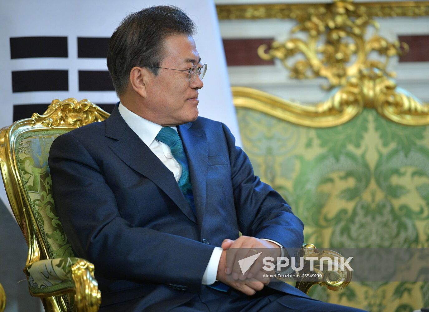 Russian President Vladimir Putin meets with President of Republic of Korea Moon Jae-in
