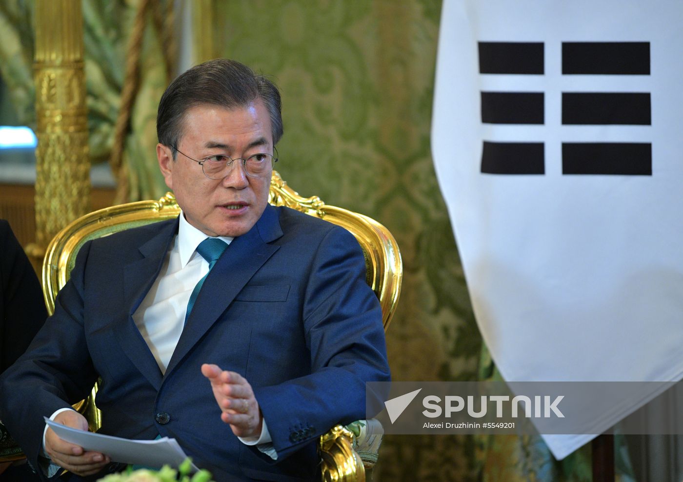 Russian President Vladimir Putin meets with President of Republic of Korea Moon Jae-in