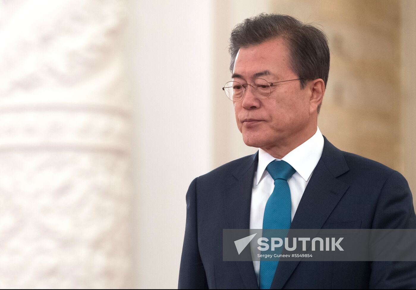 Russian President Vladimir Putin meets with President of Republic of Korea Moon Jae-in