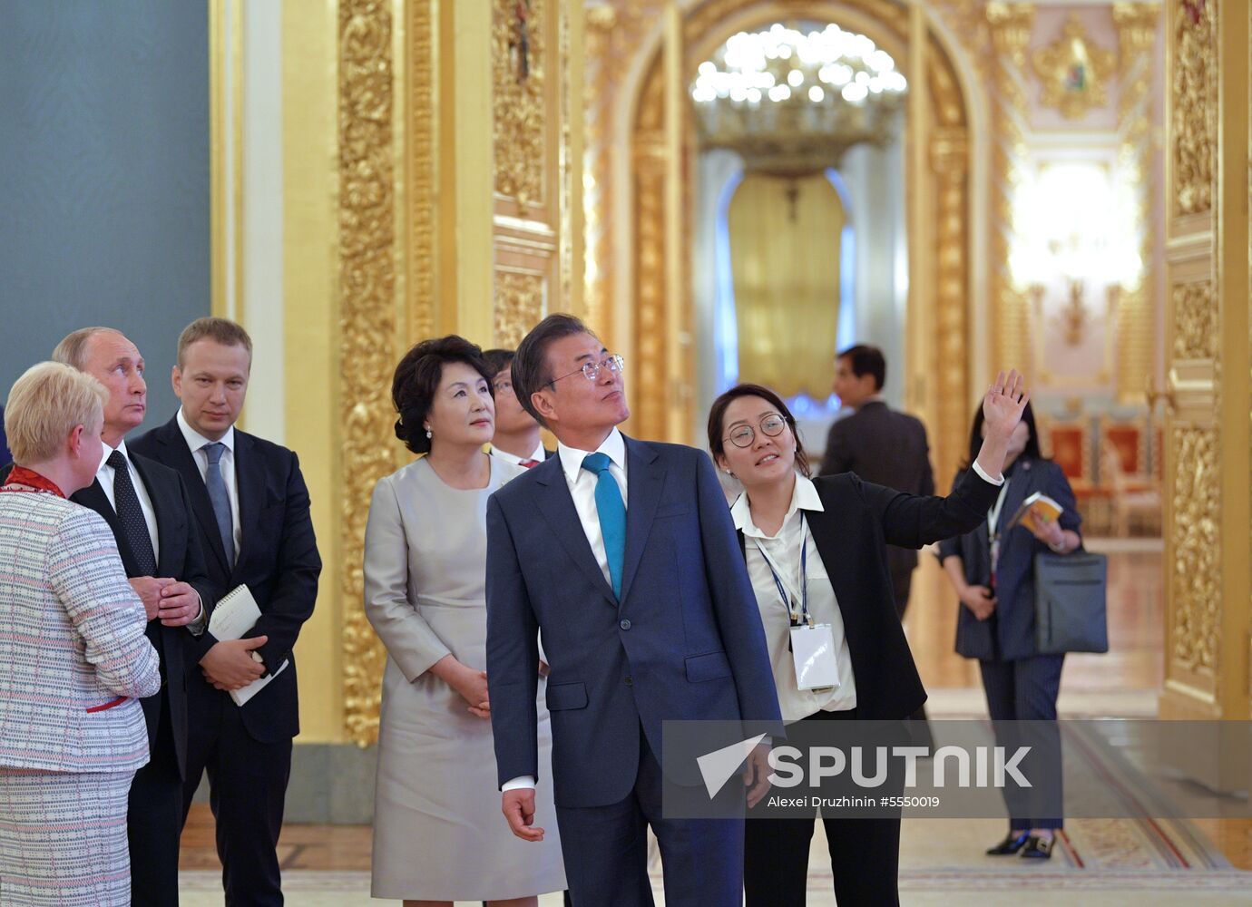 Russian President Vladimir Putin meets with President of Republic of Korea Moon Jae-in