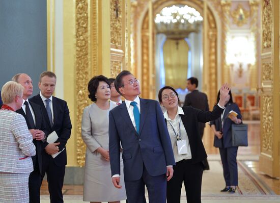 Russian President Vladimir Putin meets with President of Republic of Korea Moon Jae-in