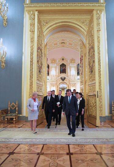 Russian President Vladimir Putin meets with President of Republic of Korea Moon Jae-in